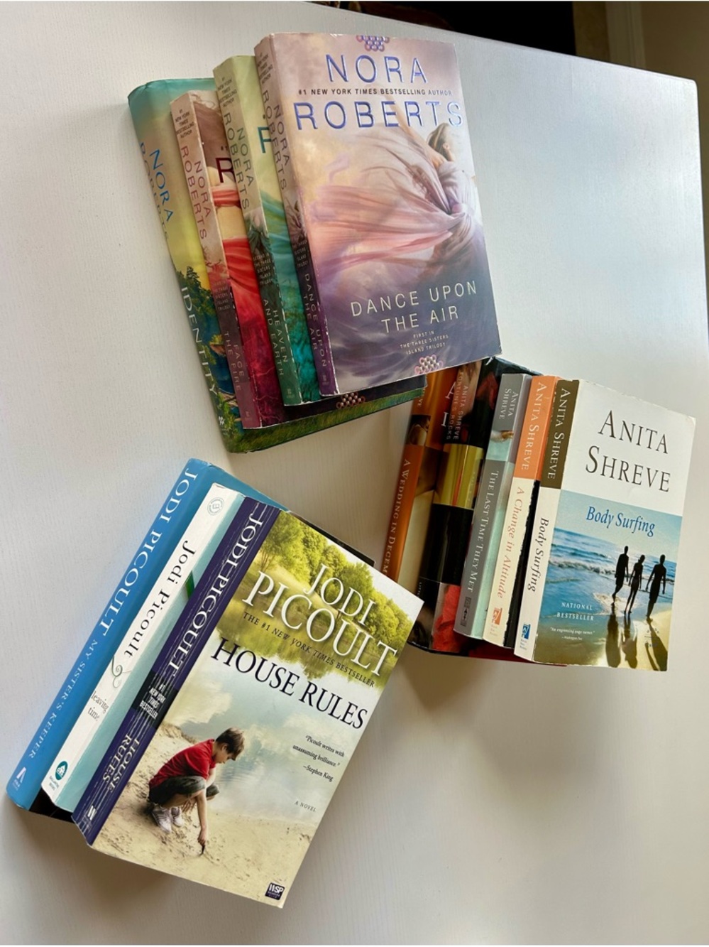 Best Selling Author Books - 3 Jodi Picoult, 4 Nora Roberts & 5 Anita Shreve